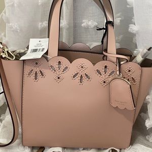 NWT Kate Spade Magnolia Street Eyelet mini Mina blush crossbody purse